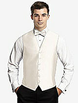 Front View Thumbnail - Ivory Yarn-Dyed 6 Button Tuxedo Vest by After Six