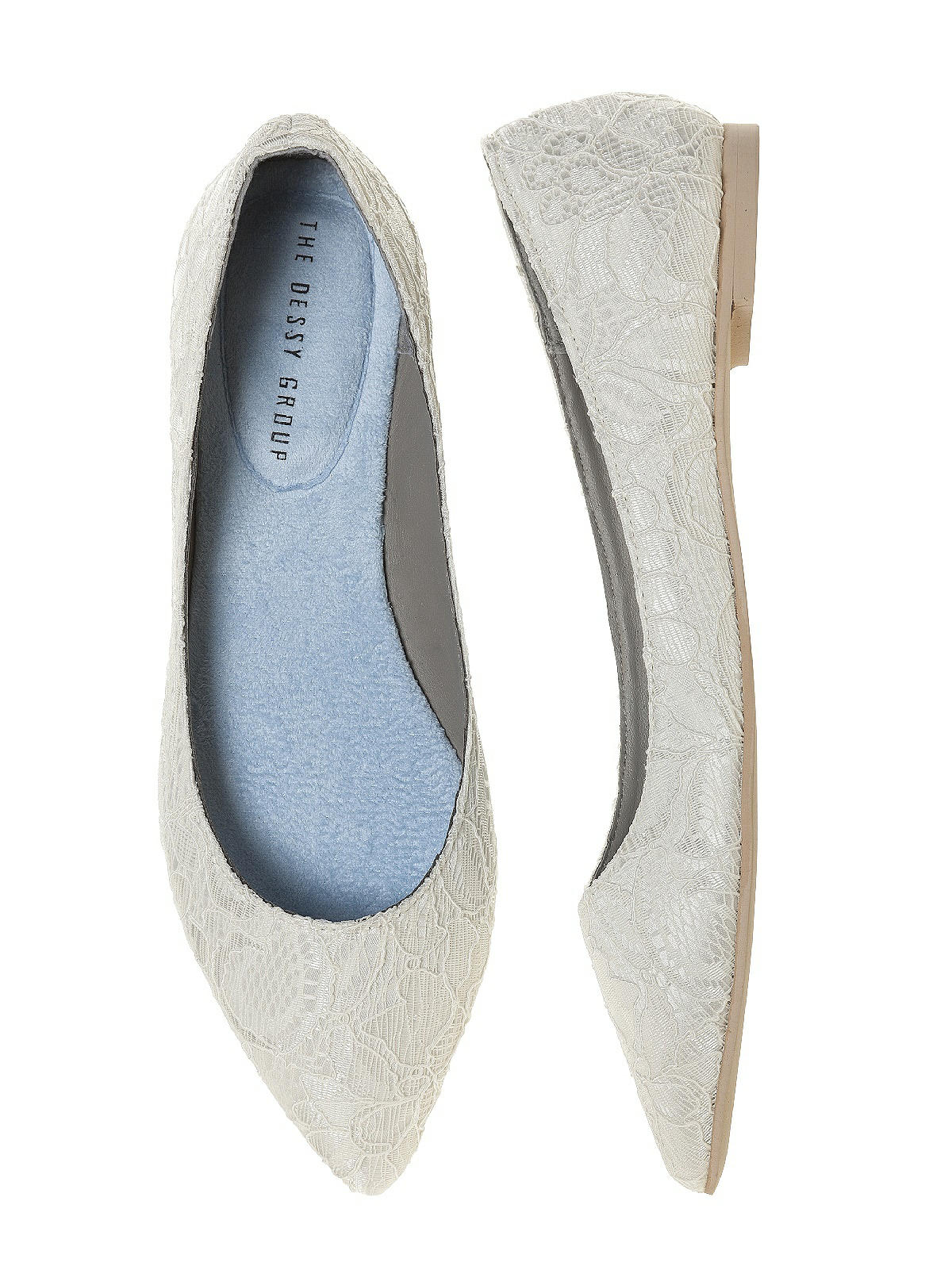 Ivory lace hotsell ballet pumps