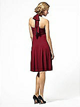 Alt View 2 Thumbnail - Claret Twist Wrap Convertible Mini Dress