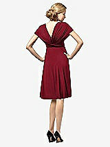 Rear View Thumbnail - Claret Twist Wrap Convertible Mini Dress