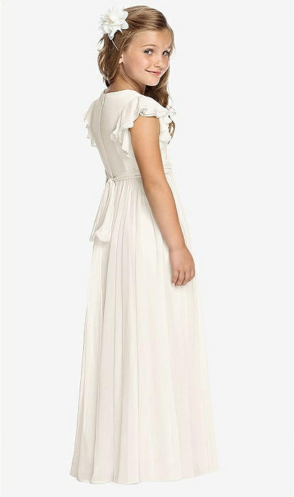 Chiffon flower girl dresses hot sale ivory