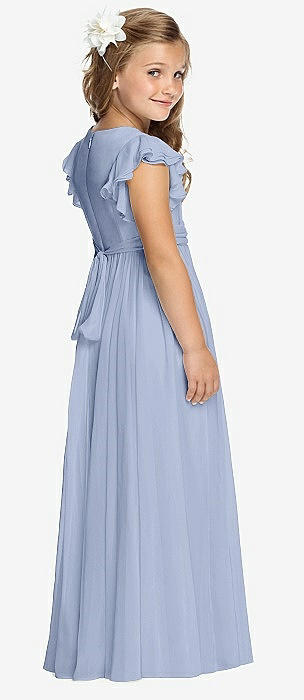 Flower girl dresses steel sales blue