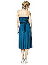 Alt View 6 Thumbnail - Ocean Blue Twist Wrap Convertible Cocktail Dress