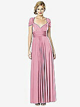 Front View Thumbnail - Sea Pink Twist Wrap Convertible Maxi Dress