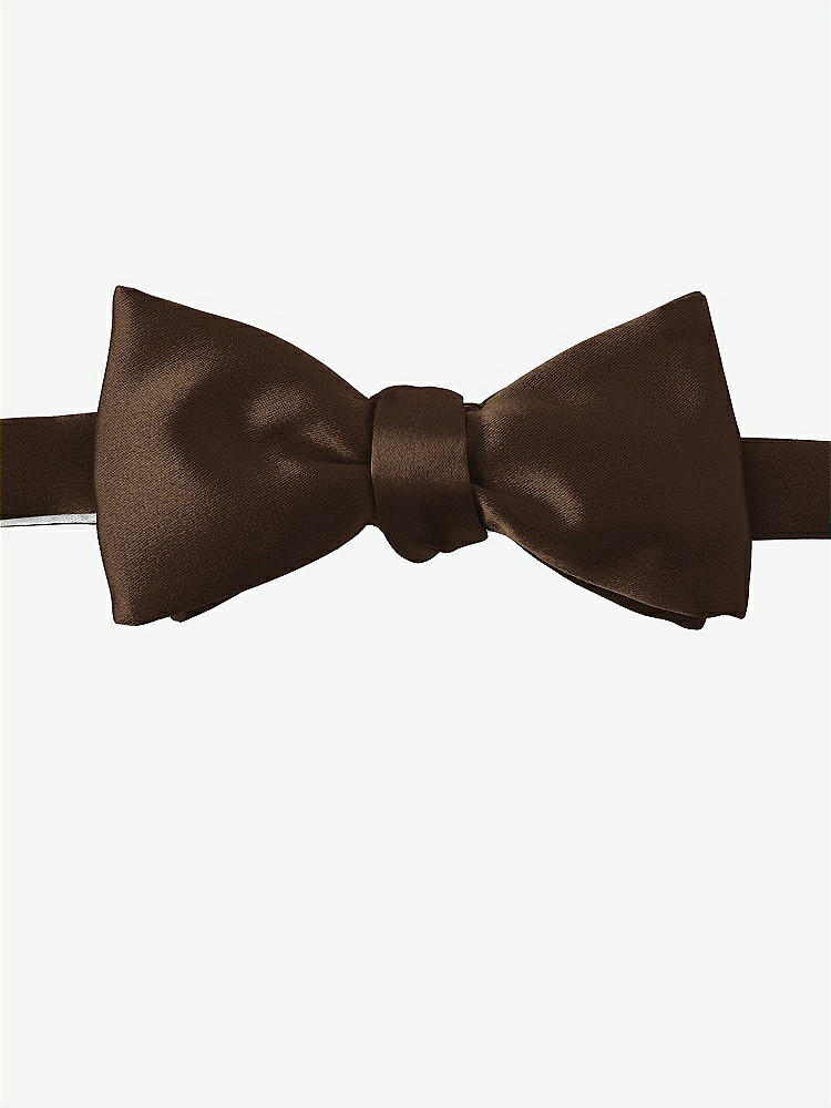Front View - Espresso Matte Satin Bow Ties by After Six