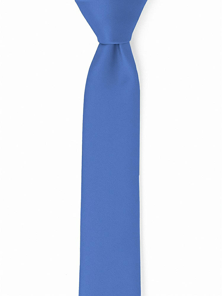 Front View - Cornflower Matte Satin Narrow Ties by After Six