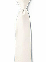 Front View Thumbnail - Ivory Matte Satin Boy's 14" Zip Necktie by After Six