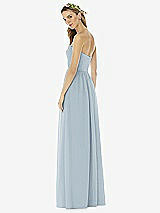 Alt View 2 Thumbnail - Mist Strapless Draped Bodice Maxi Dress with Front Slits