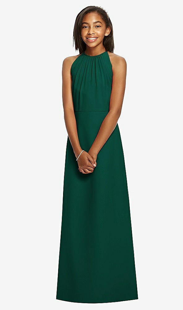 Front View - Hunter Green Dessy Collection Junior Bridesmaid JR530