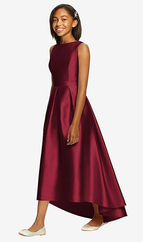 Front View - Burgundy Dessy Collection Junior Bridesmaid JR534