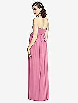 Rear View Thumbnail - Orchid Pink Draped Bodice Strapless Maternity Dress