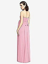 Rear View Thumbnail - Peony Pink Draped Bodice Strapless Maternity Dress