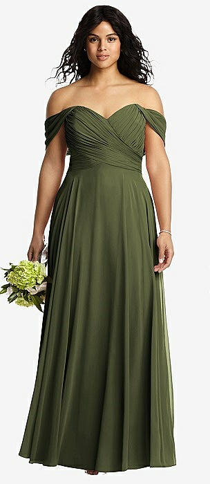 Olive green plus size bridesmaid clearance dresses