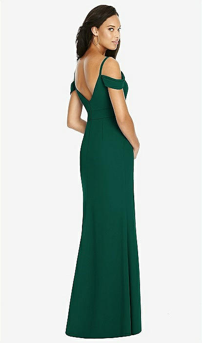 Dessy hunter clearance green bridesmaid dresses