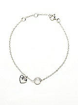 Front View Thumbnail - Silver Sterling Heart Charm Bracelet