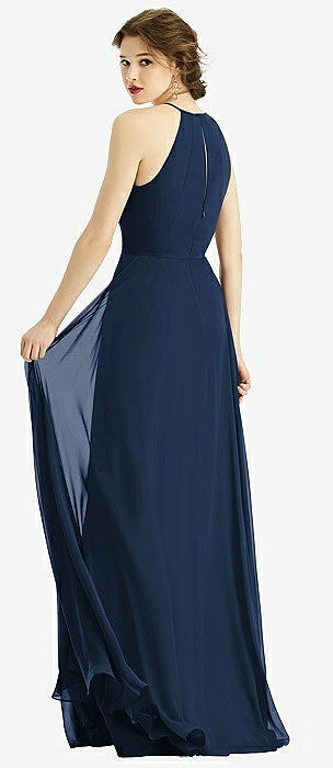 Navy keyhole outlet dress