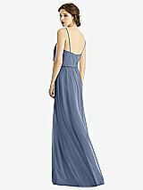 Rear View Thumbnail - Larkspur Blue V-Neck Blouson Bodice Chiffon Maxi Dress