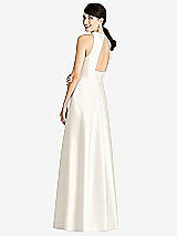 Rear View Thumbnail - Ivory Sleeveless Open-Back Pleated Skirt Dress with Pockets