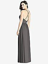Rear View Thumbnail - Caviar Gray Criss Cross Strap Backless Maxi Dress