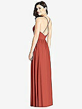 Rear View Thumbnail - Amber Sunset Criss Cross Strap Backless Maxi Dress