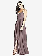 Front View Thumbnail - French Truffle Criss Cross Strap Backless Maxi Dress