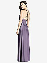 Rear View Thumbnail - Lavender Criss Cross Strap Backless Maxi Dress