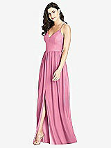 Front View Thumbnail - Orchid Pink Criss Cross Strap Backless Maxi Dress
