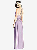 Rear View Thumbnail - Pale Purple Criss Cross Strap Backless Maxi Dress