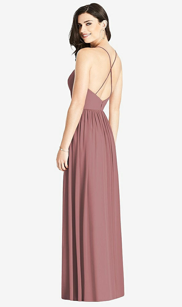 Back View - Rosewood Criss Cross Strap Backless Maxi Dress