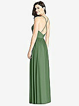 Rear View Thumbnail - Vineyard Green Criss Cross Strap Backless Maxi Dress