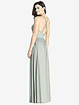 Rear View Thumbnail - Willow Green Criss Cross Strap Backless Maxi Dress