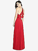 Front View Thumbnail - Parisian Red Ruffled Strap Cutout Wrap Maxi Dress