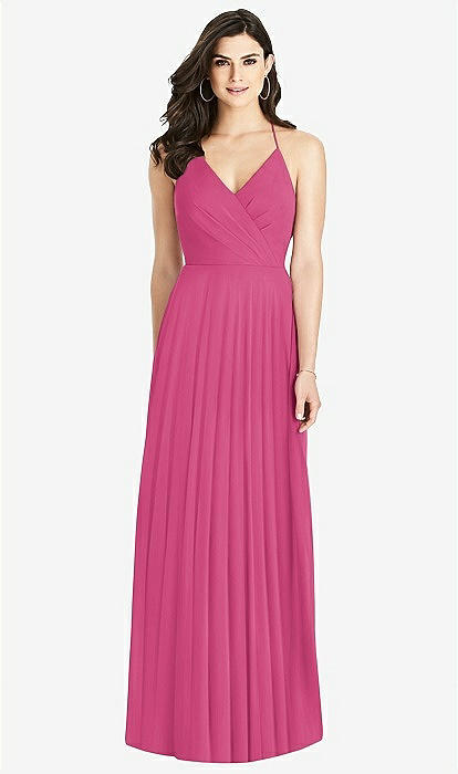 Ruffled Strap Cutout Wrap Maxi Dress