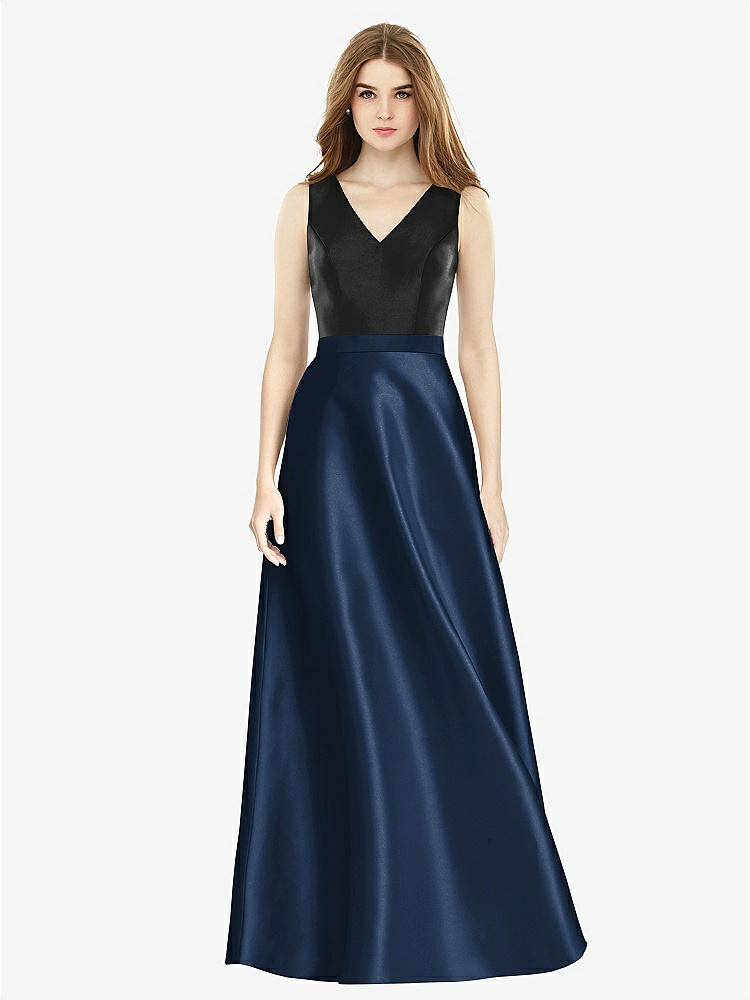 Alfred sung sleeveless sateen gown sale