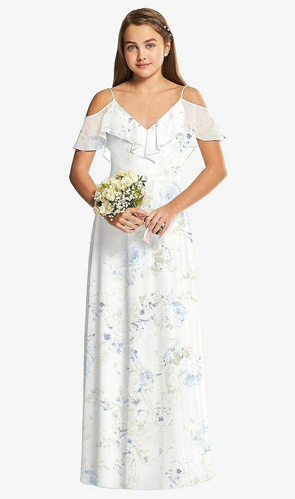 Front View - Bleu Garden Dessy Collection Junior Bridesmaid Dress JR548