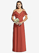 Front View Thumbnail - Amber Sunset Dessy Collection Junior Bridesmaid Dress JR548