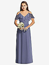 Front View Thumbnail - French Blue Dessy Collection Junior Bridesmaid Dress JR548