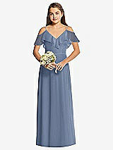 Front View Thumbnail - Larkspur Blue Dessy Collection Junior Bridesmaid Dress JR548