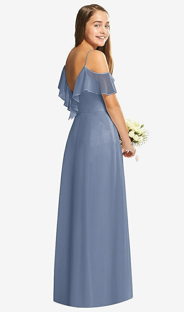 Back View - Larkspur Blue Dessy Collection Junior Bridesmaid Dress JR548