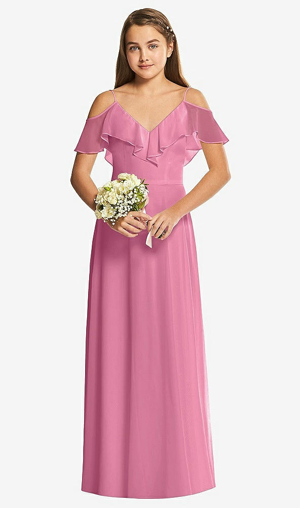 Front View - Orchid Pink Dessy Collection Junior Bridesmaid Dress JR548
