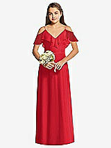 Front View Thumbnail - Parisian Red Dessy Collection Junior Bridesmaid Dress JR548