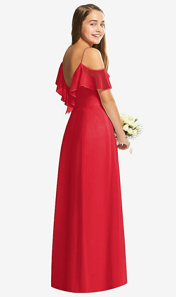 Back View - Parisian Red Dessy Collection Junior Bridesmaid Dress JR548
