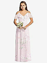 Front View Thumbnail - Watercolor Print Dessy Collection Junior Bridesmaid Dress JR548