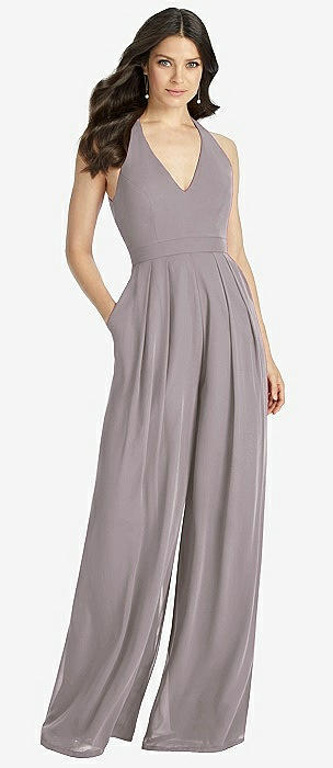 Grey wedding outlet jumpsuit