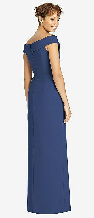 Navy blue modest hot sale bridesmaid dresses