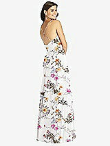 Rear View Thumbnail - Butterfly Botanica Ivory Criss Cross Back A-Line Maxi Dress