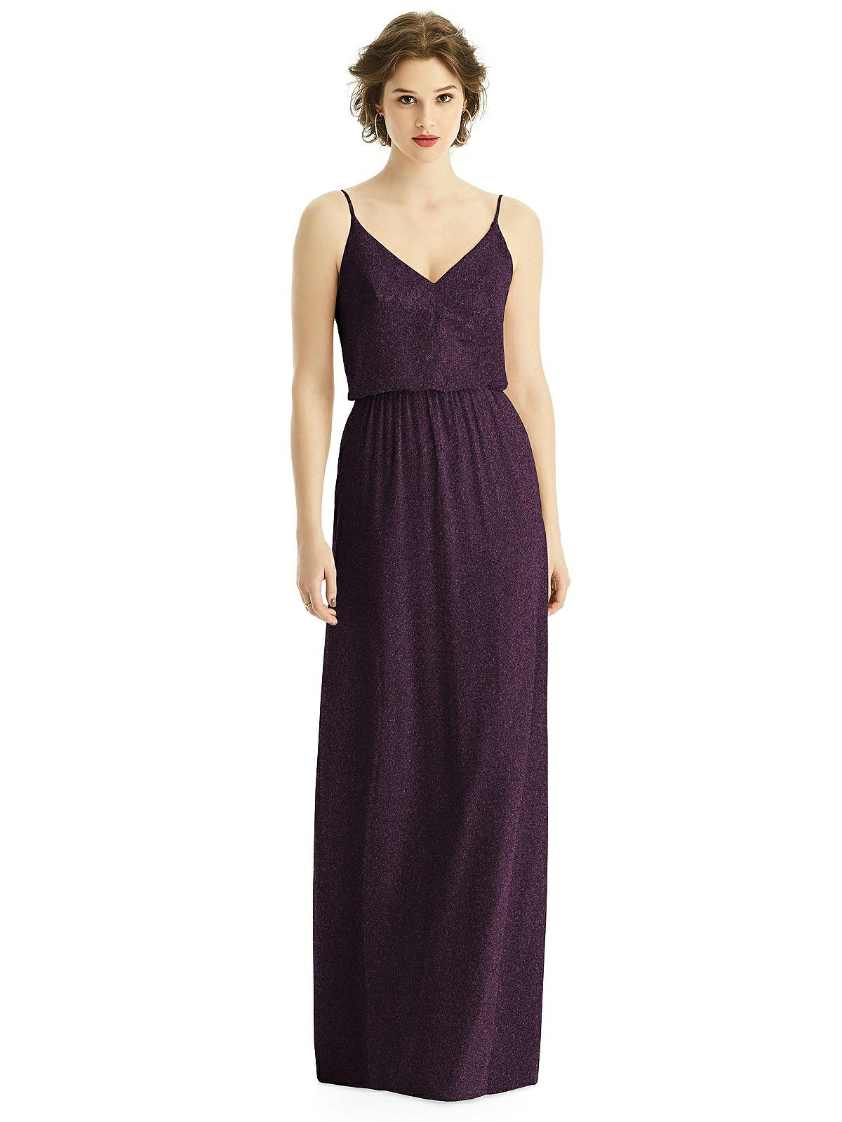 After Six Shimmer Bridesmaid Dress 1506ls In Aubergine Silver | The ...