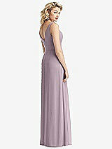 Rear View Thumbnail - Lilac Dusk Sleeveless Pleated Skirt Maxi Dress with Pockets