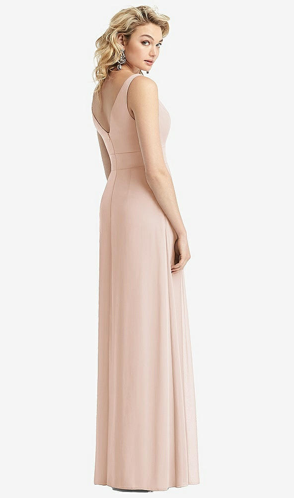 Back View - Cameo Sleeveless Pleated Skirt Maxi Dress with Pockets