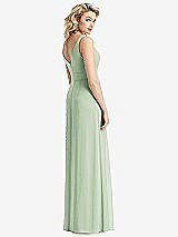 Rear View Thumbnail - Celadon Sleeveless Pleated Skirt Maxi Dress with Pockets